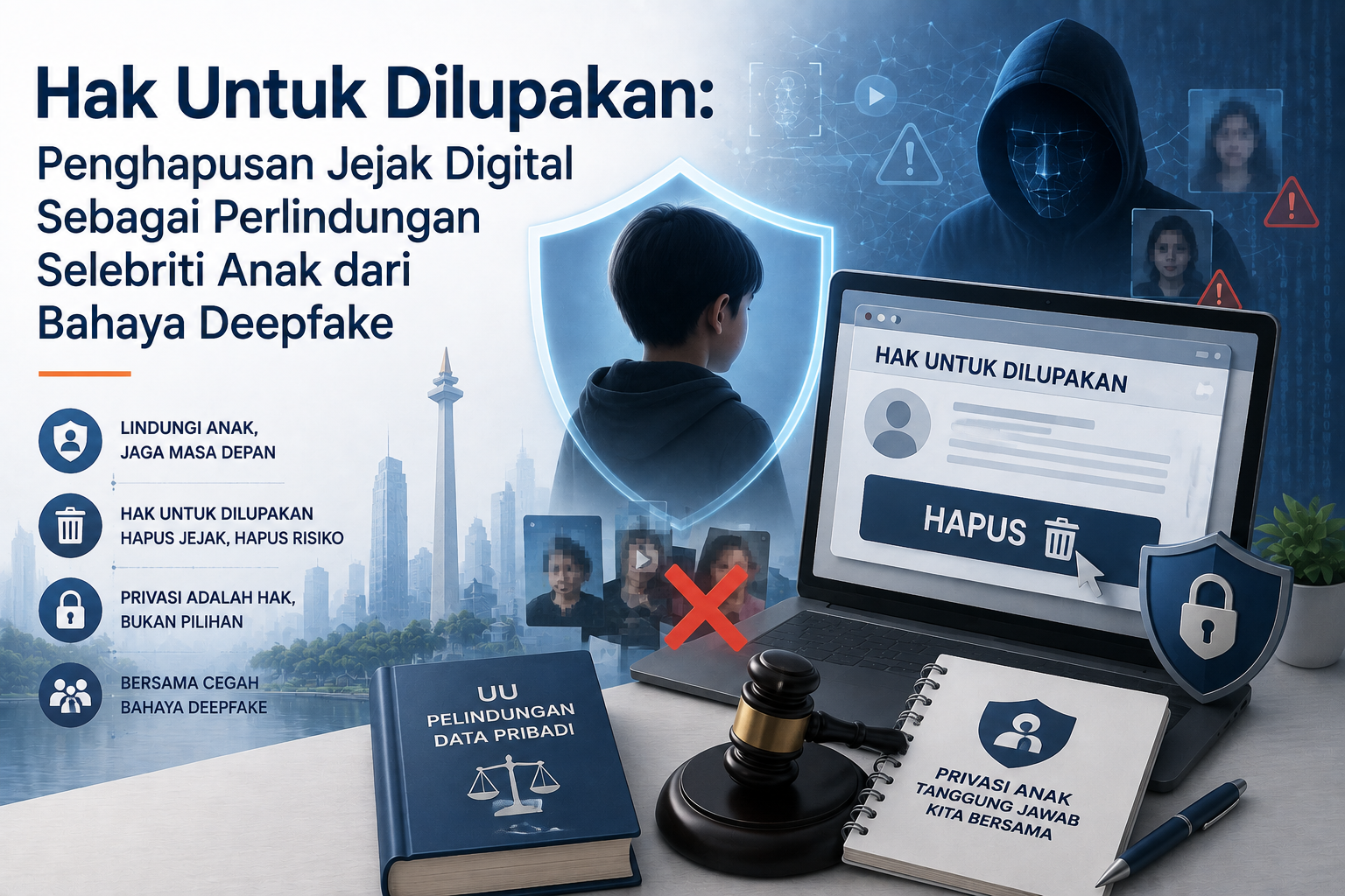 Hak Untuk Dilupakan: Penghapusan Jejak Digital Sebagai Perlindungan Selebriti Anak dari Bahaya Deepfake